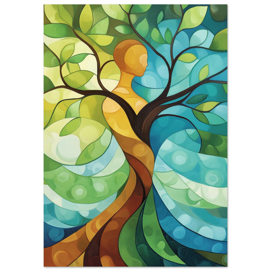 Die Symbiose von Mensch und Natur Poster 70x100 cm - Pixara