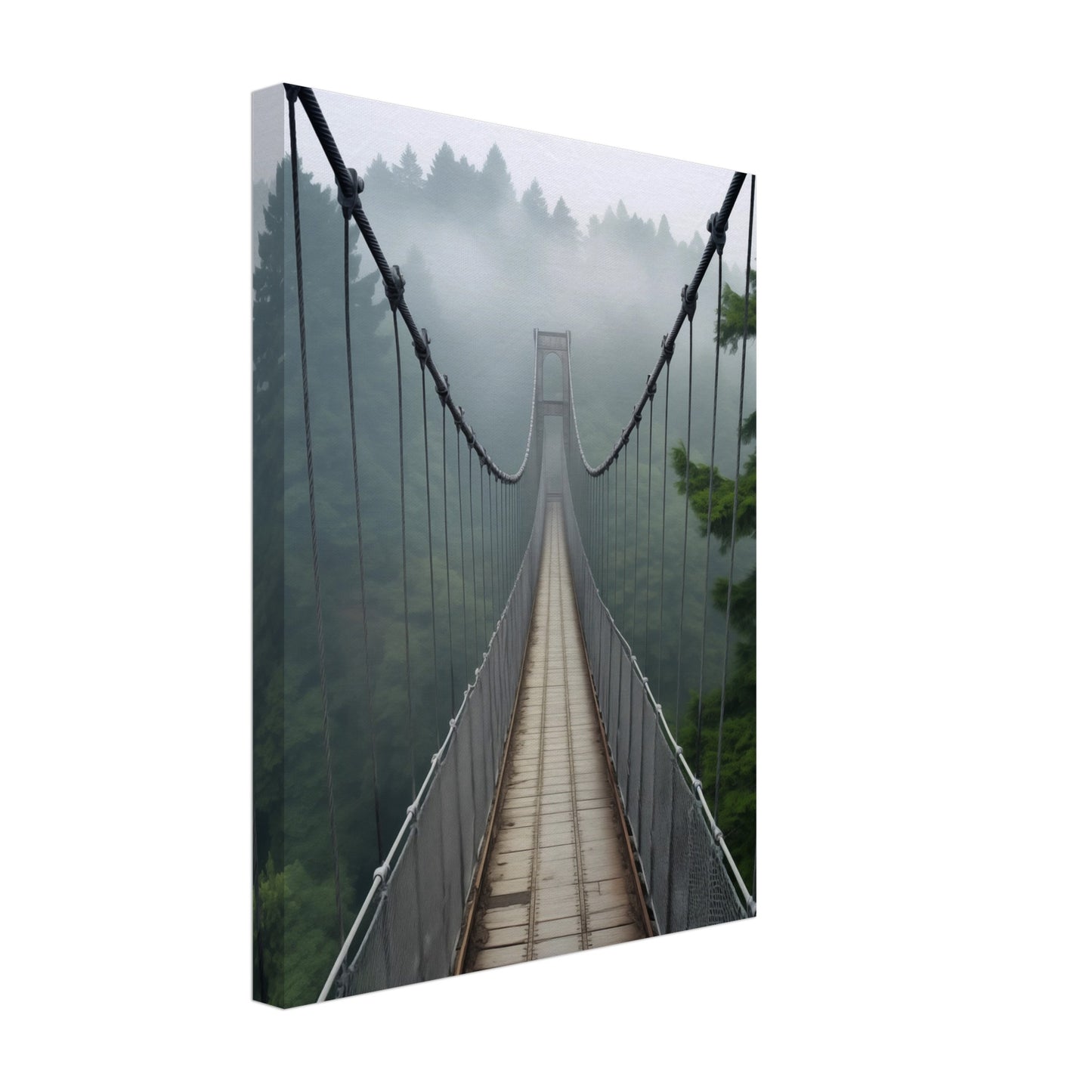Nebelbrücke Leinwand 30x40 cm - Pixara