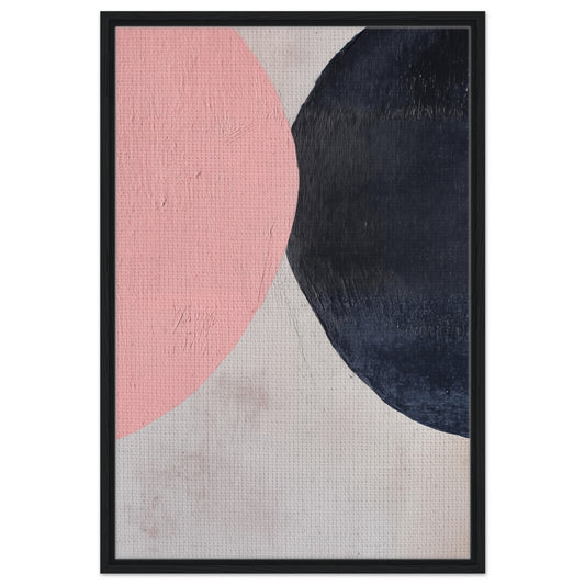 Farben der Ruhe | Gerahmte Leinwand Schwarzer Rahmen 60x90 cm - Pixara