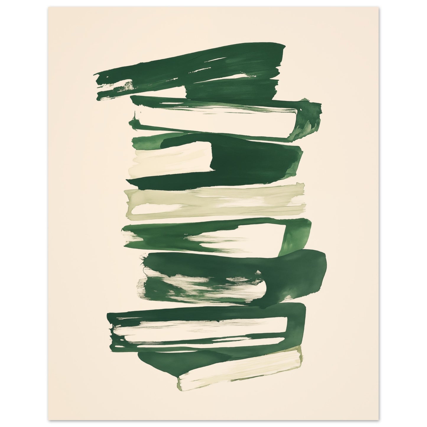 Struktur in Grün – Abstrakte Harmonie Poster 40x50 cm - Pixara