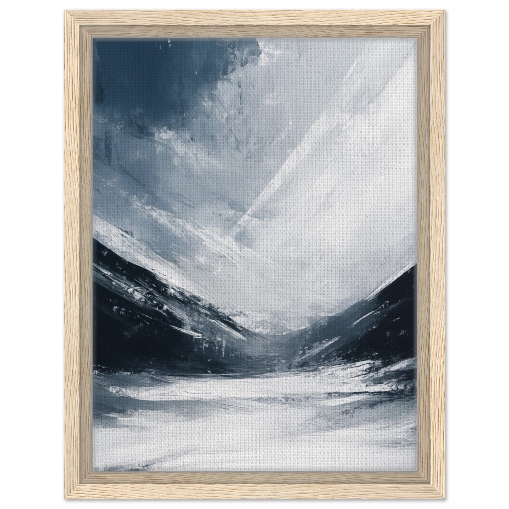 Gefrorene Passage | Gerahmte Leinwand Holzrahmen 30x40 cm - Pixara