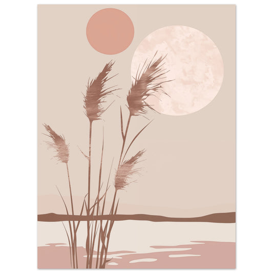 Doppelmond über den Dünen 30x40 cm - Pixara