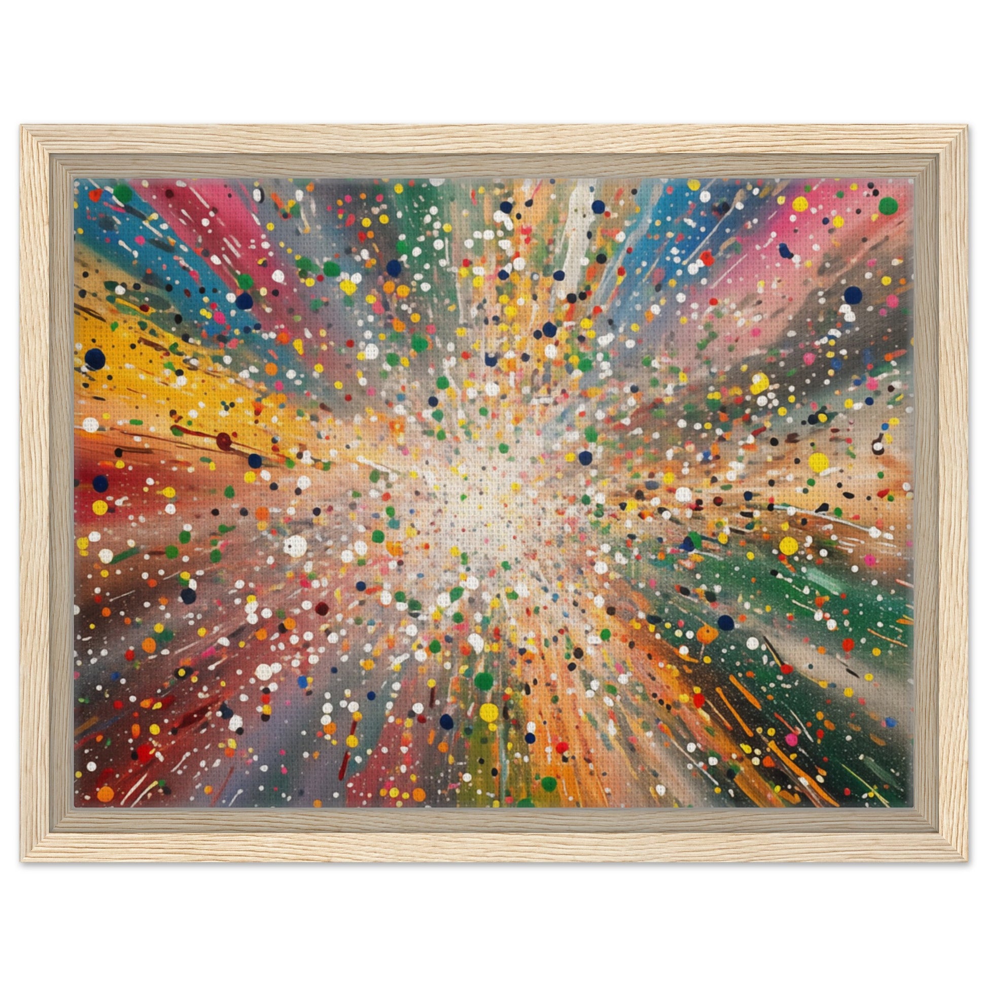 Farbexplosion - Kunst der Bewegung | Gerahmte Leinwand Holzrahmen 30x40 cm - Pixara