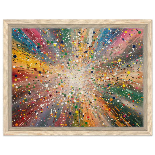 Farbexplosion - Kunst der Bewegung | Gerahmte Leinwand Holzrahmen 30x40 cm - Pixara