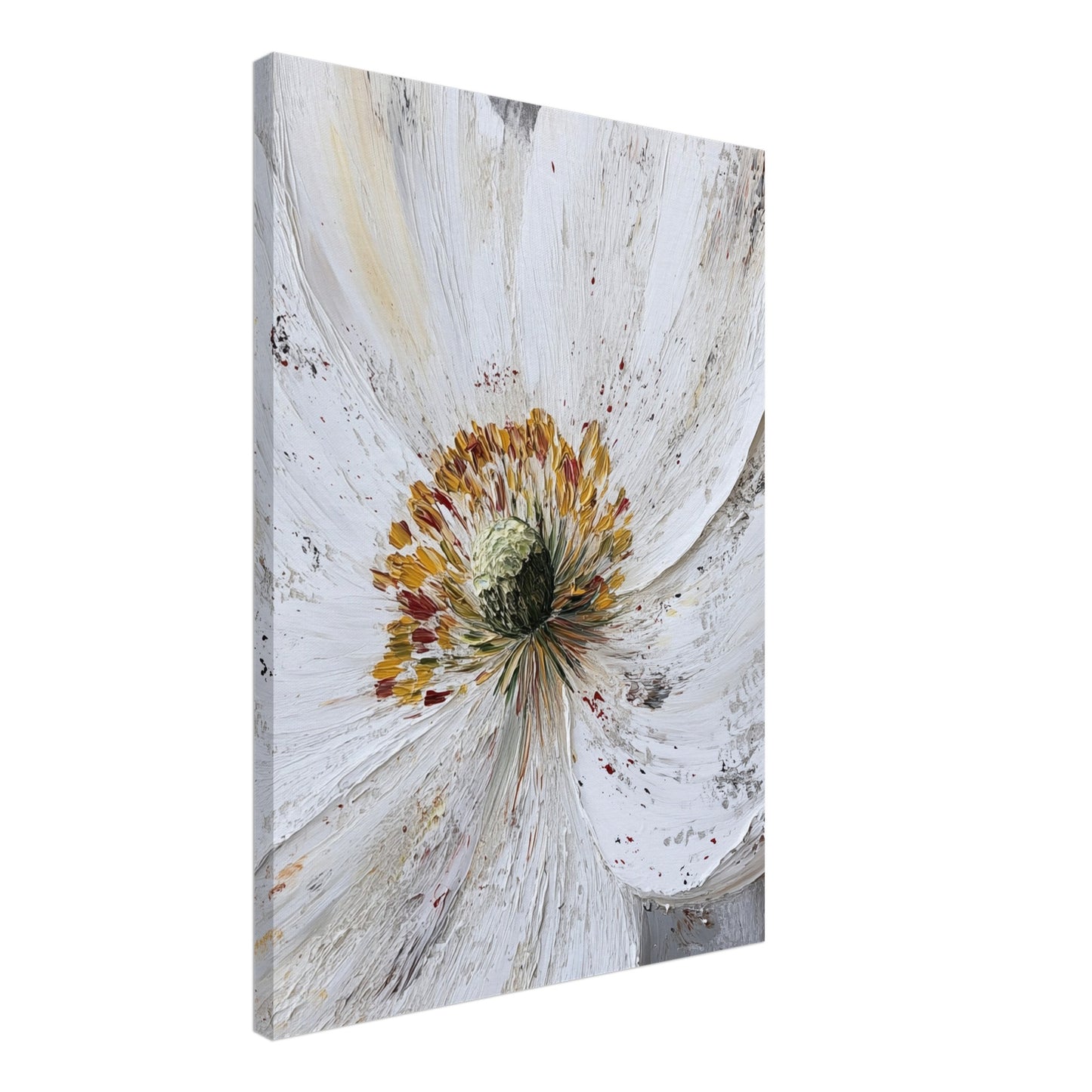 Weiße Blume in Nahaufnahme Leinwand 50x70 cm - Pixara