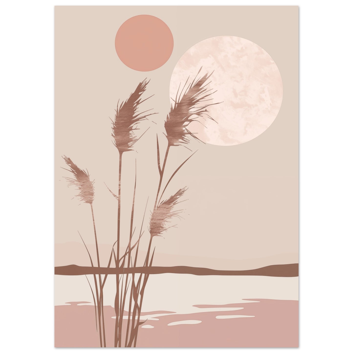 Doppelmond über den Dünen 50x70 cm - Pixara