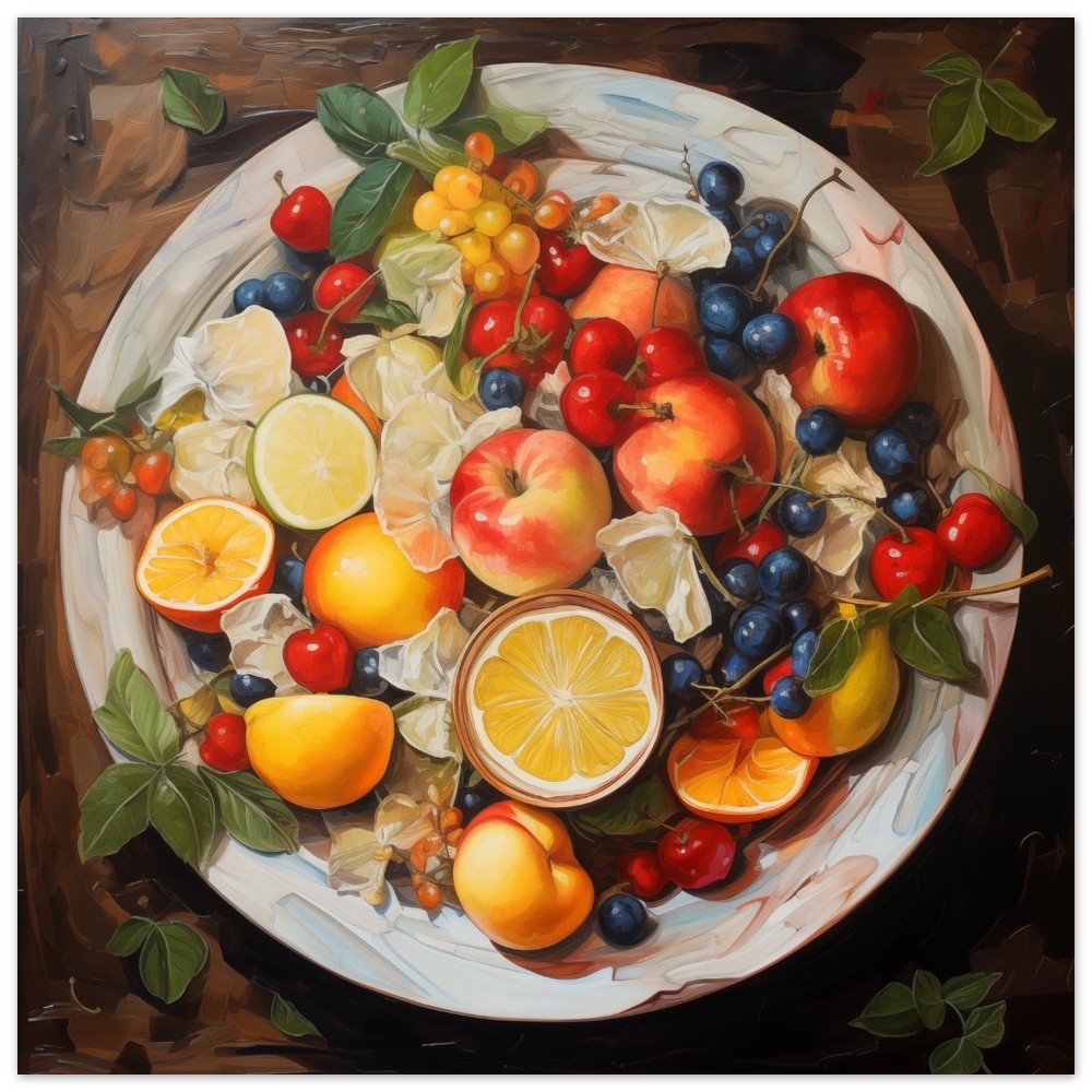 Fruchtschale-Kunstwerk 30x30 cm - Pixara