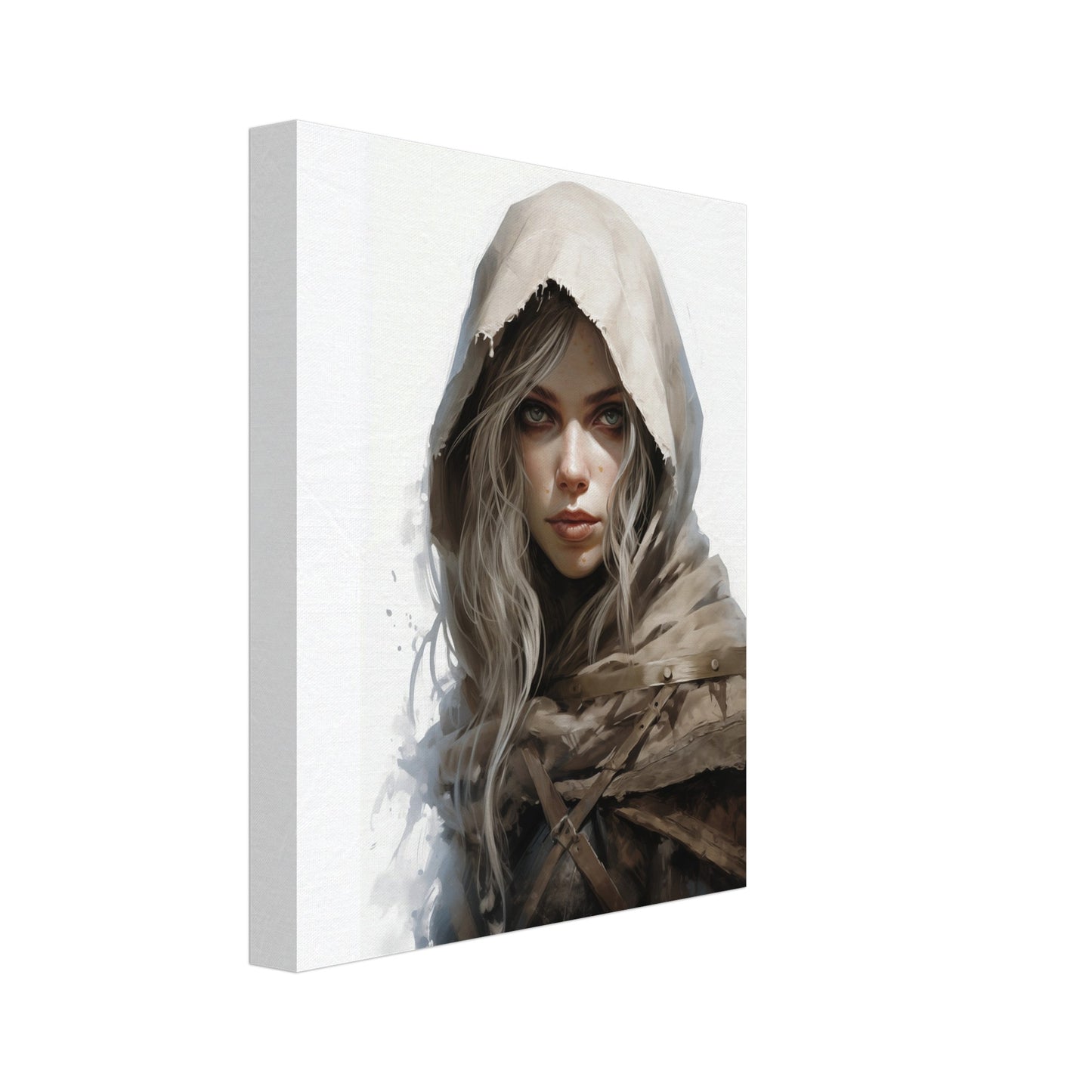 Die Schattenläuferin "Lyra Schleierblick" Leinwand 20x25 cm - Pixara