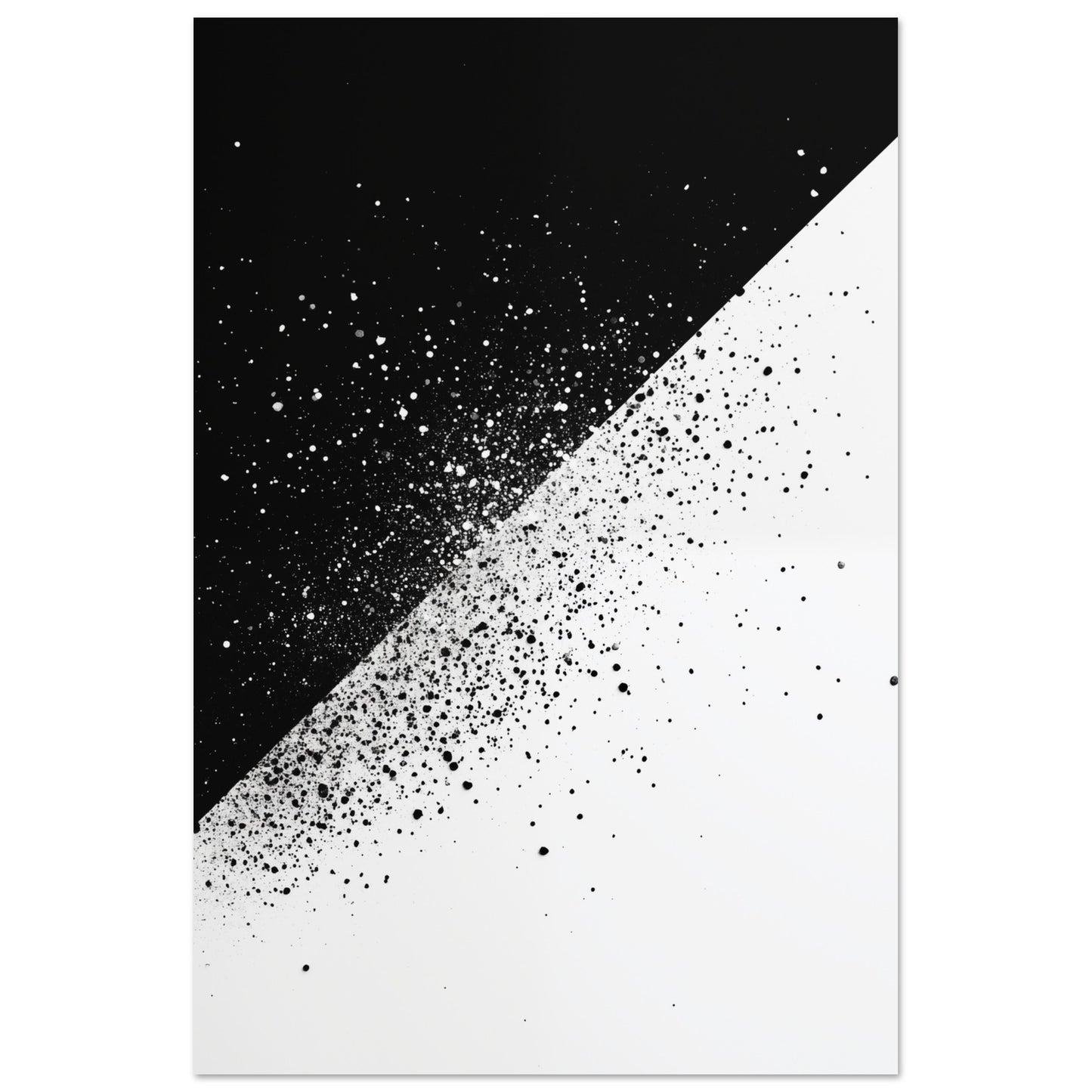 Schwarz-Weiß-Splitter 2 Poster 60x90 cm - Pixara