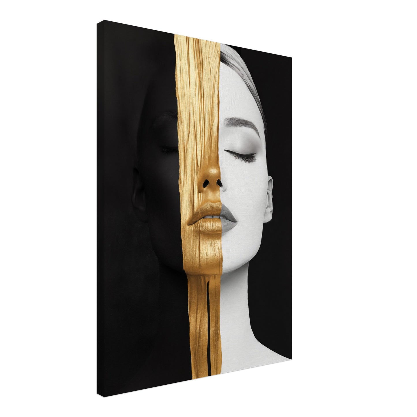 Goldene Dualität Leinwand 50x70 cm - Pixara