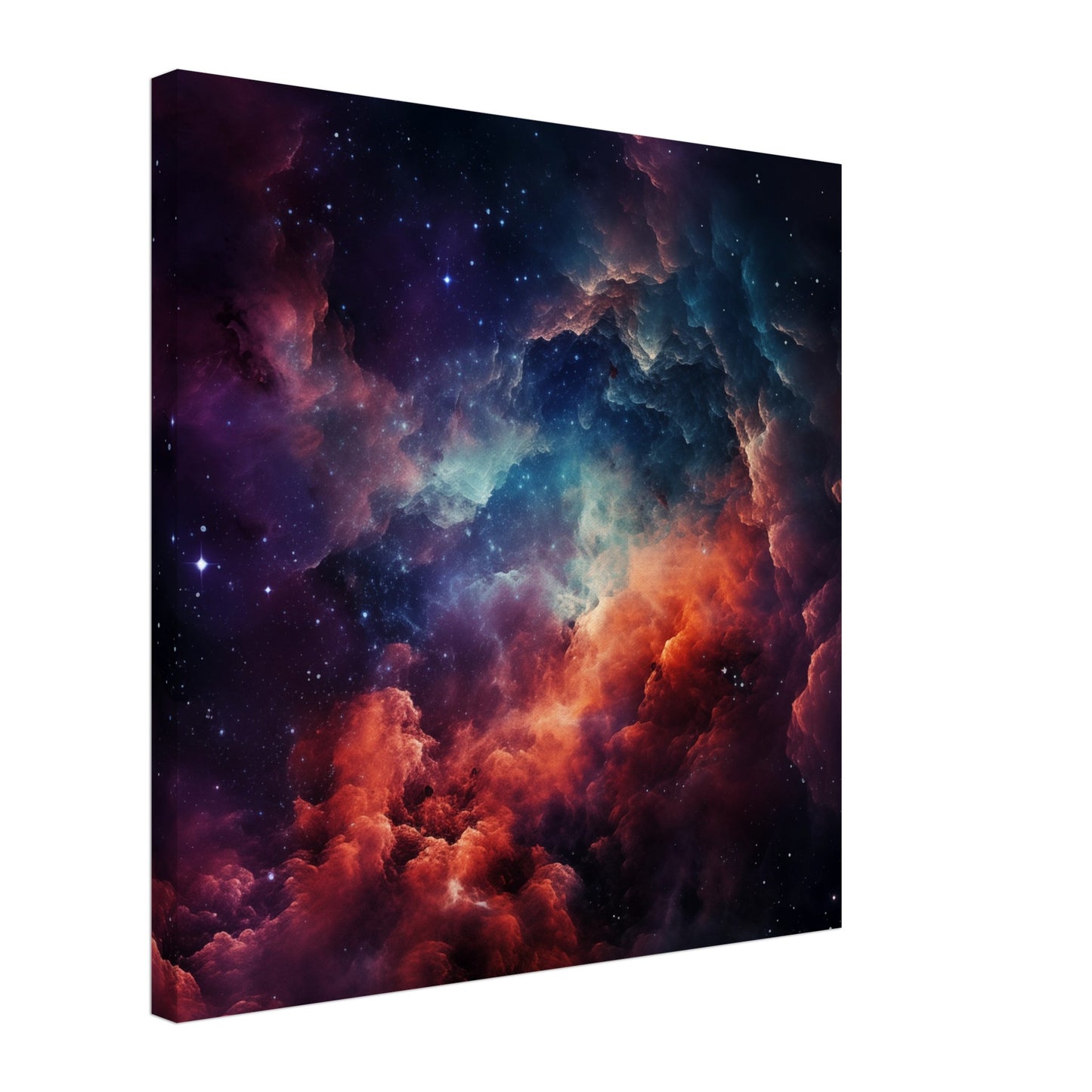 Farbexplosion im Kosmos Leinwand 50x50 cm - Pixara