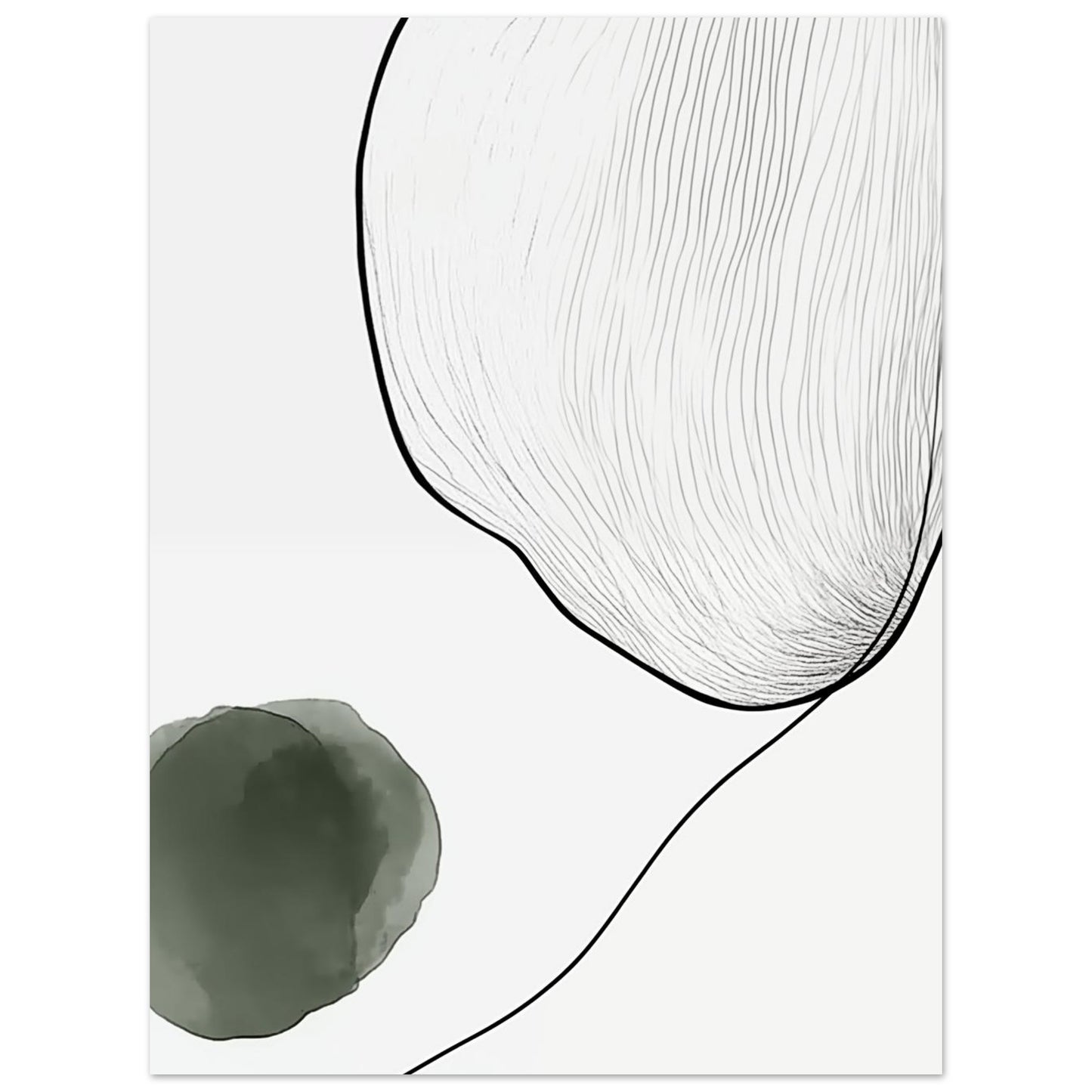 Verbindung in Stille – Abstrakte Linienkunst 30x40 cm - Pixara