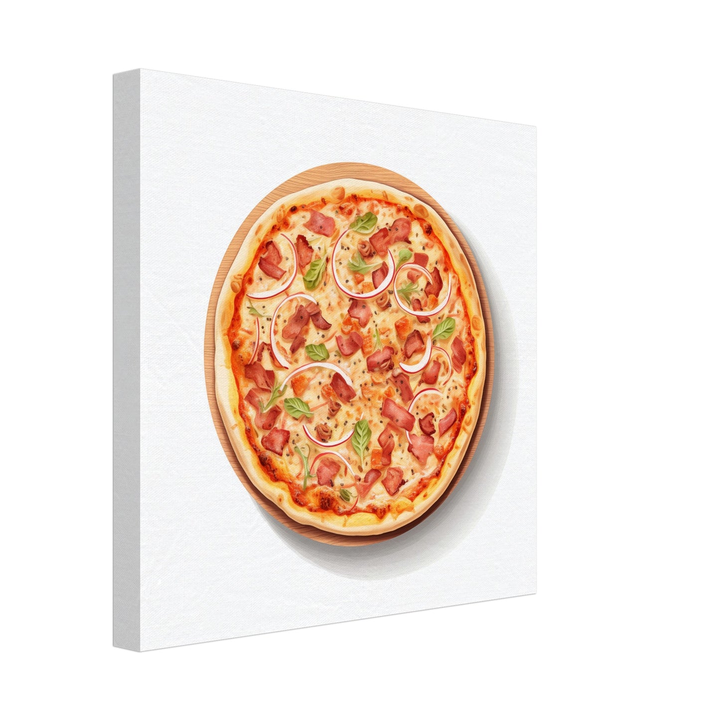 Klassische Pizza Leinwand 30x30 cm - Pixara
