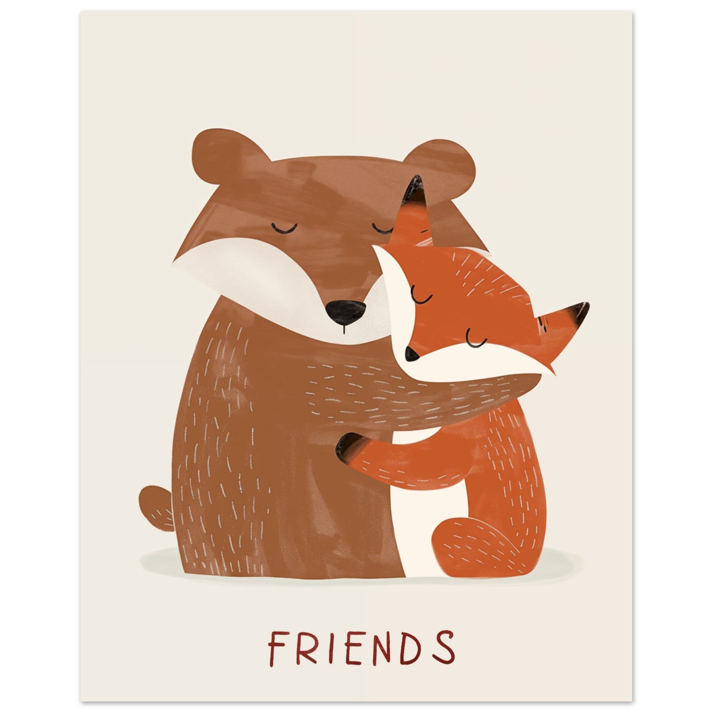 Bär und Fuchs 20x25 cm - Pixara