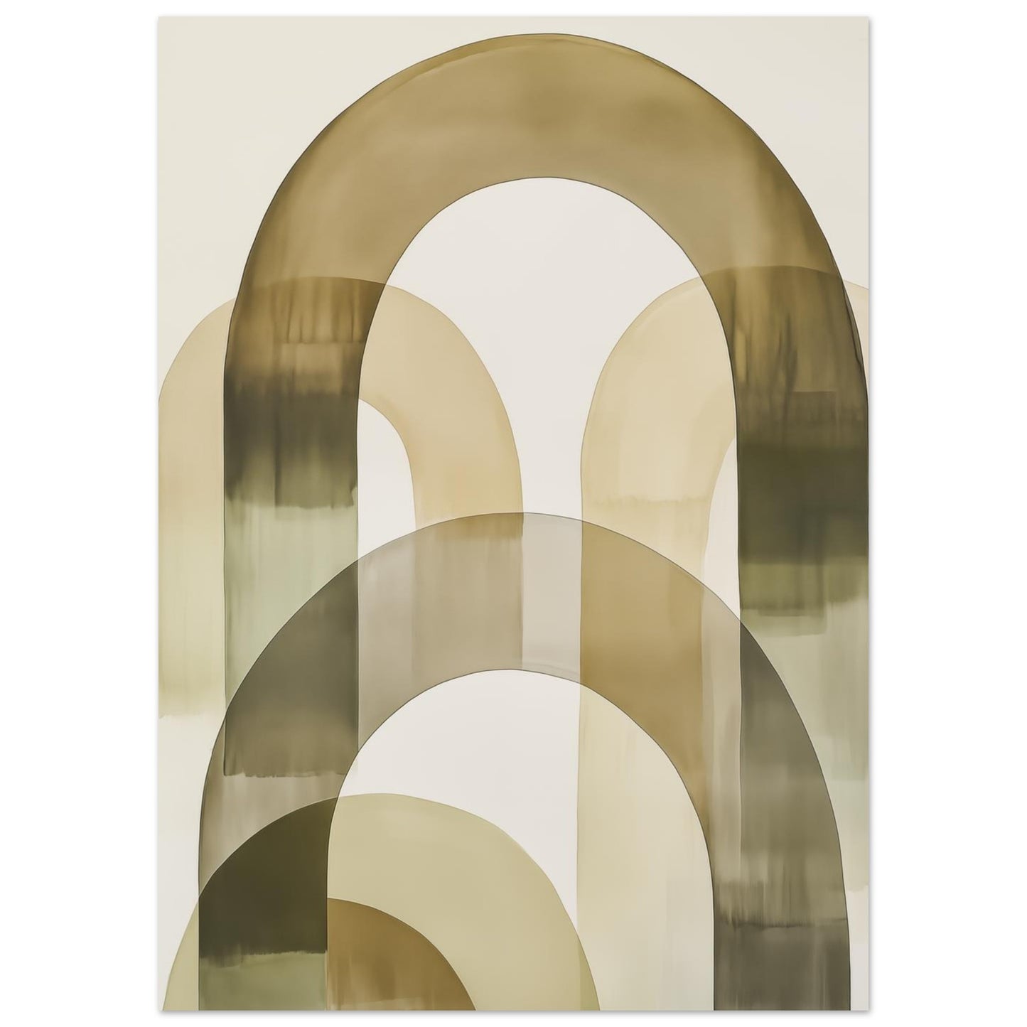 Sanfte Bögen – Minimalistische abstrakte Architektur 50x70 cm - Pixara