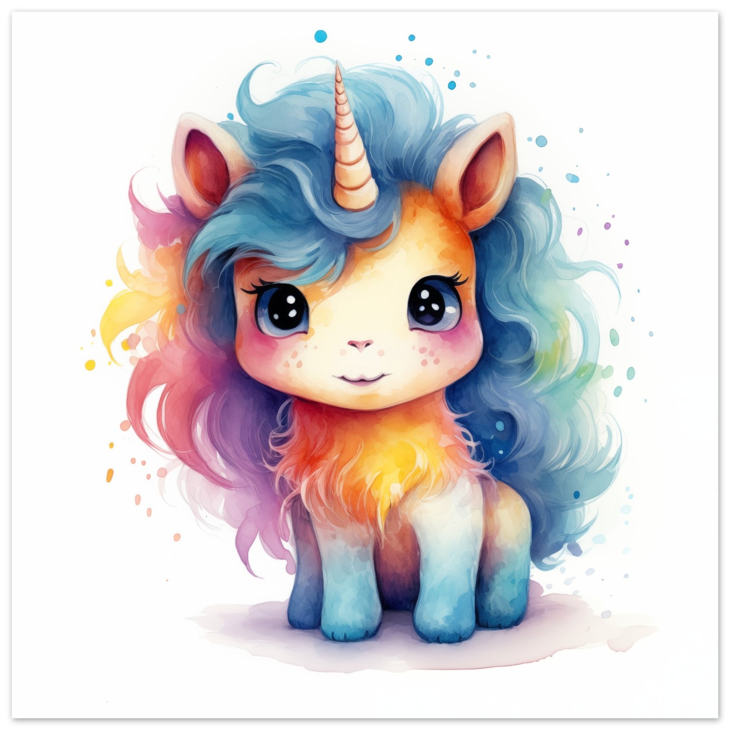 Einhorn "Stella" Poster 25x25 cm - Pixara