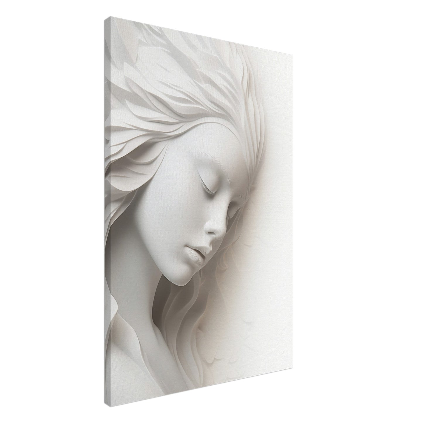 Gedankenstille in Marmor Leinwand 60x90 cm - Pixara