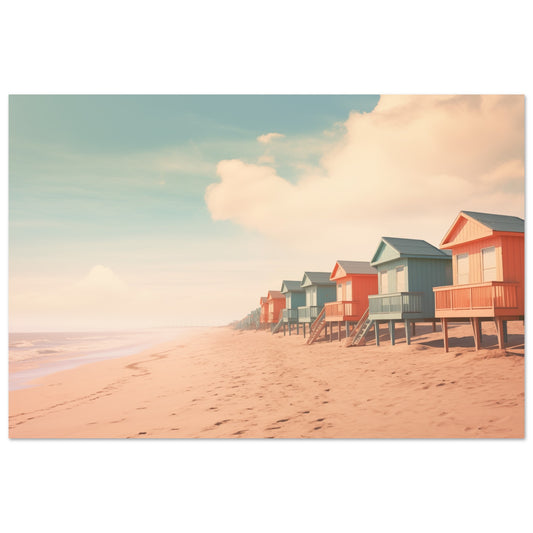 Farbtupfer am Strand Poster 60x90 cm - Pixara