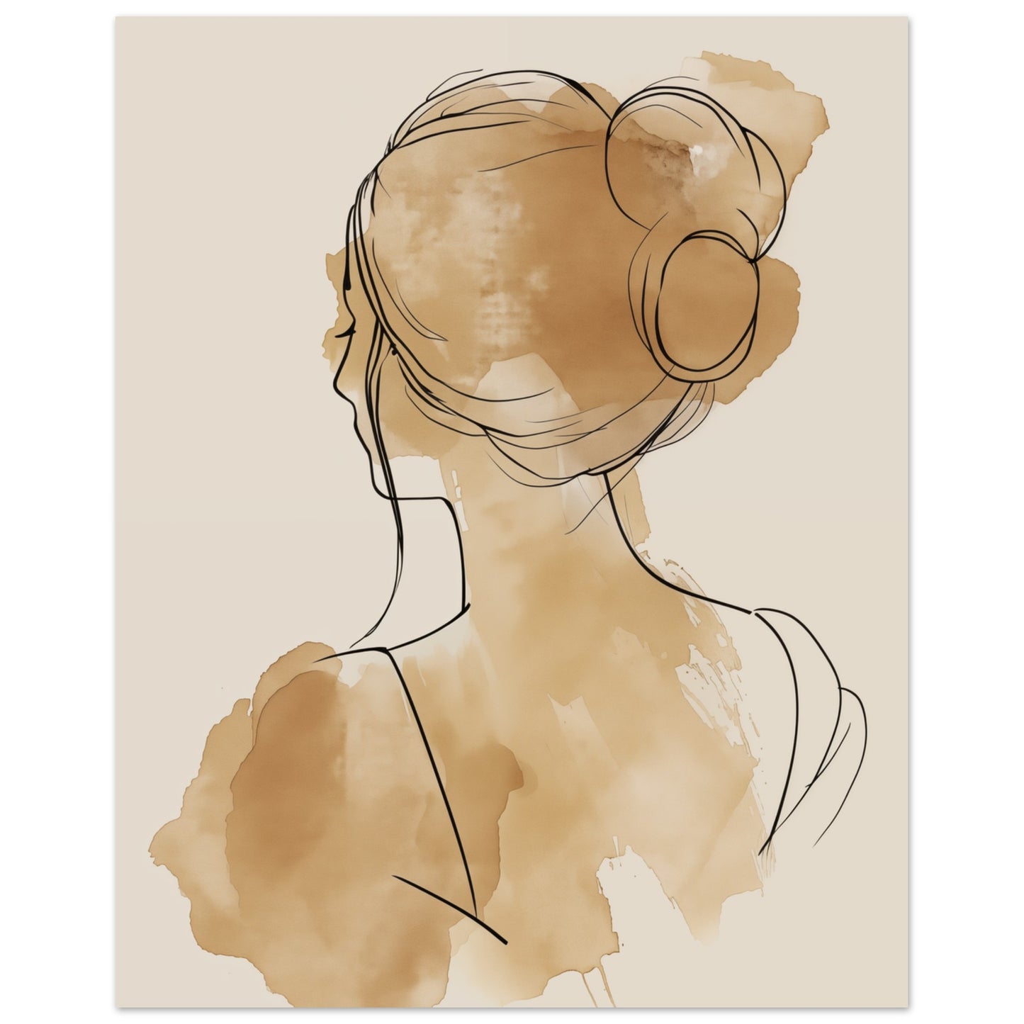 Goldene Reflexion Poster 20x25 cm - Pixara