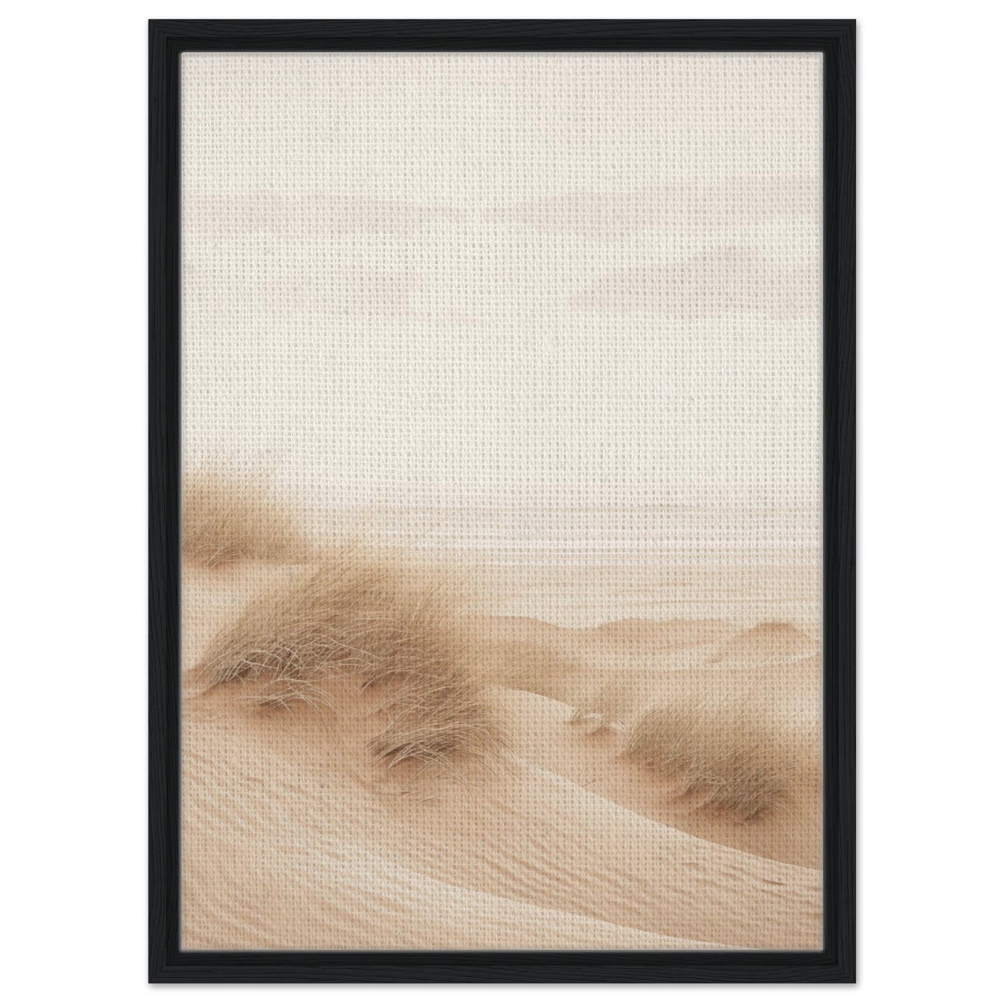 Sanfte Dünenlandschaft | Gerahmte Leinwand Schwarzer Rahmen 50x70 cm - Pixara