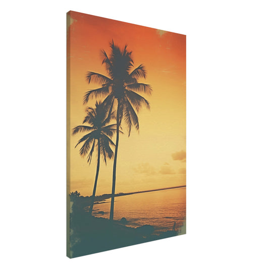 Abendruhe in Tangerine Leinwand 60x90 cm - Pixara
