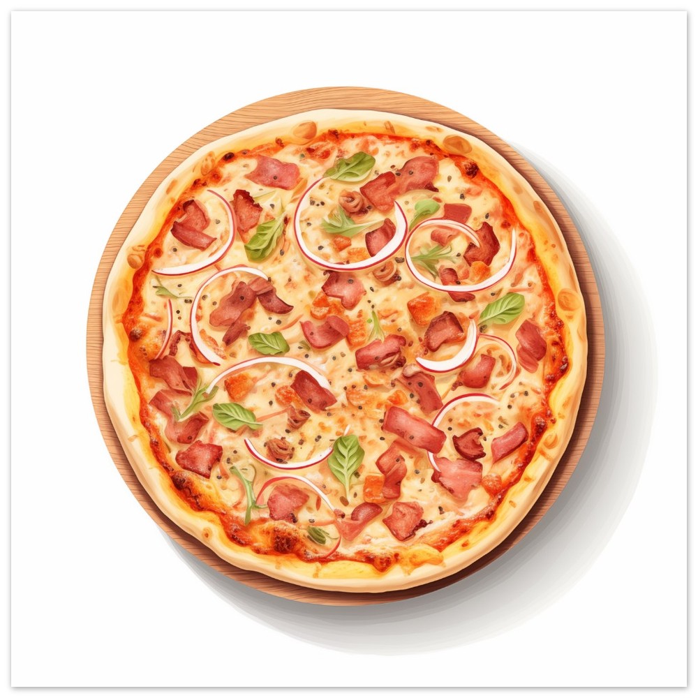 Klassische Pizza Poster 30x30 cm - Pixara