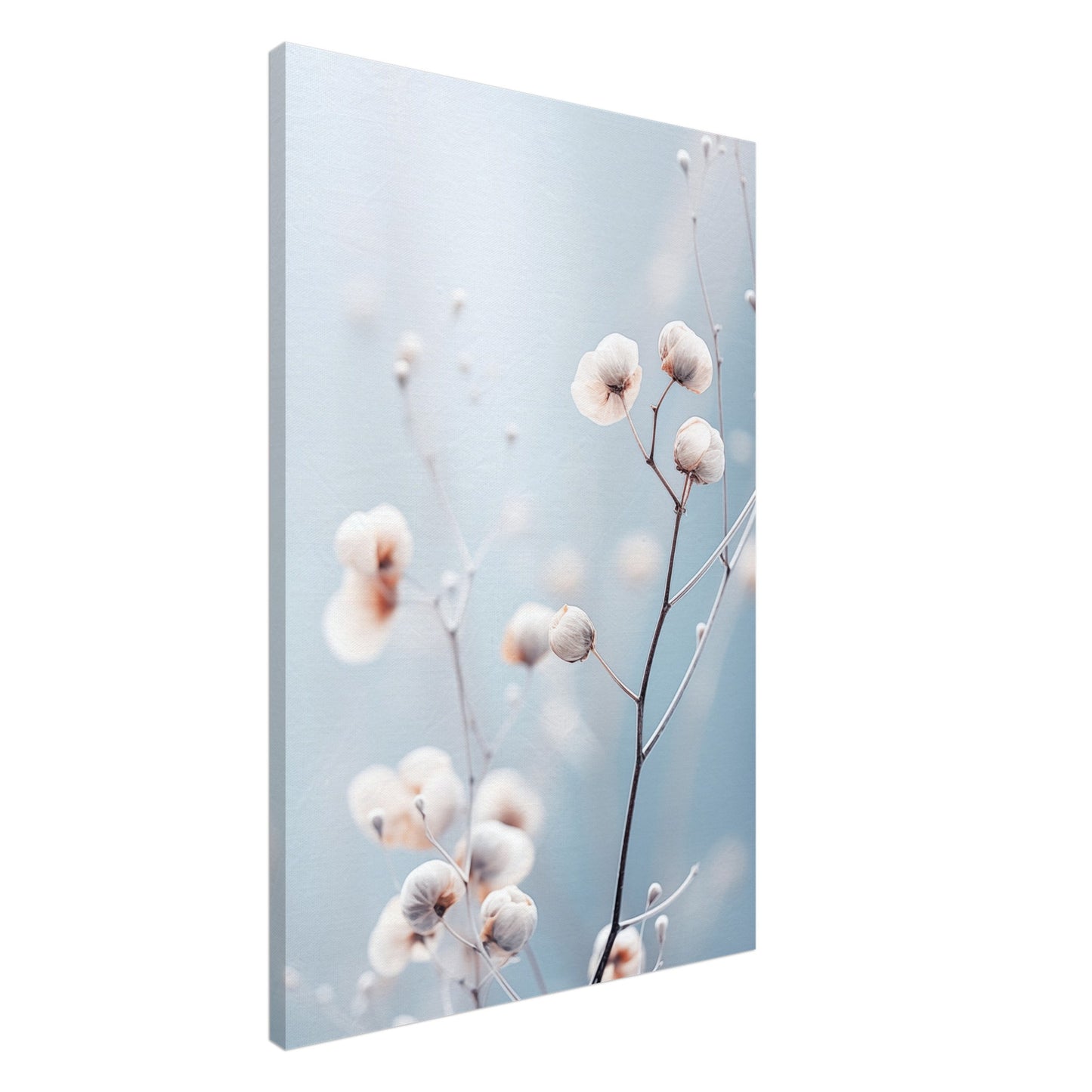 Sanfte Winterblüte Leinwand 60x90 cm - Pixara