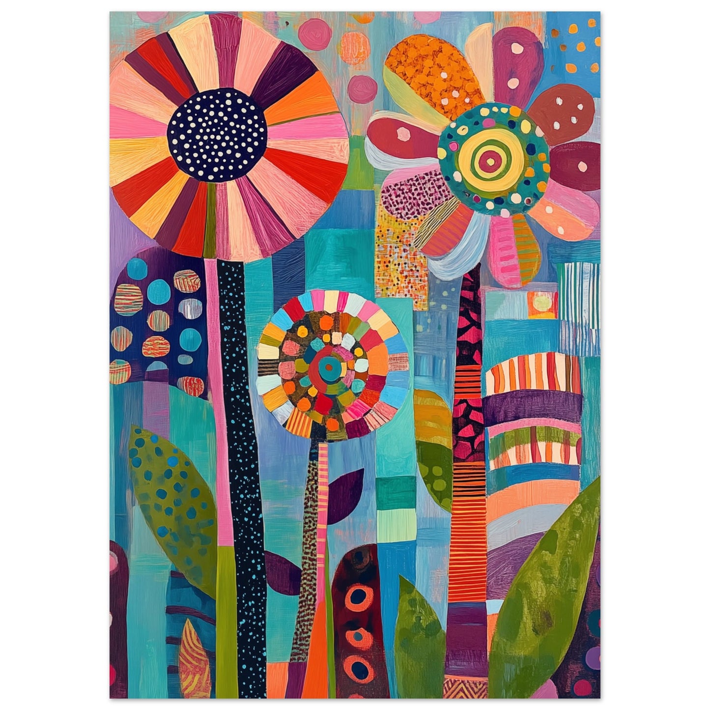 Bunte Blumenpracht 50x70 cm - Pixara