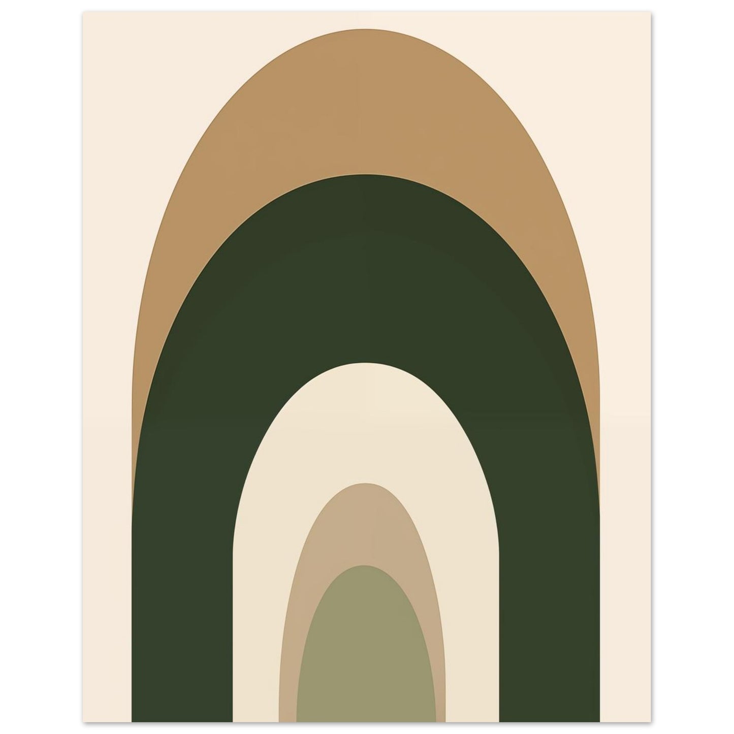 Geometrische Bögen in Naturtönen 20x25 cm - Pixara
