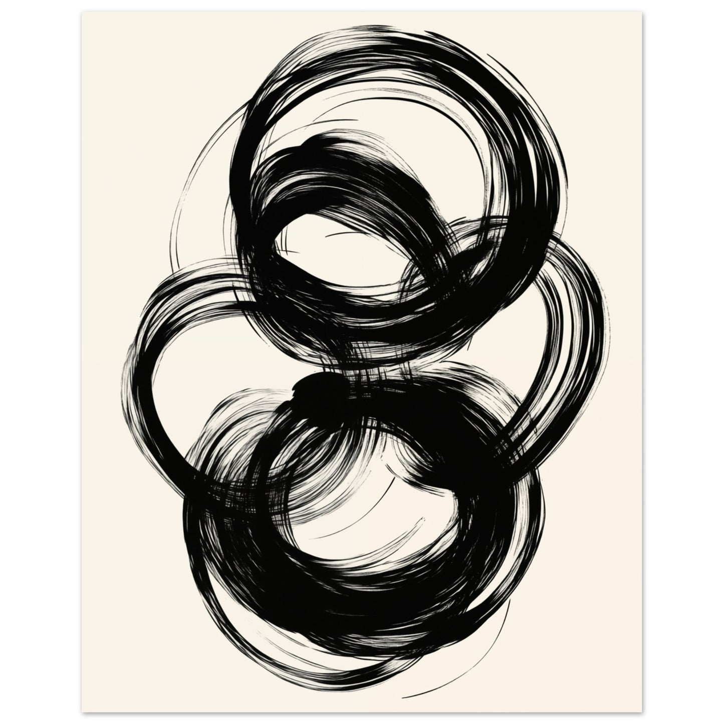 Energie in Bewegung – Abstrakte Pinselstriche 40x50 cm - Pixara