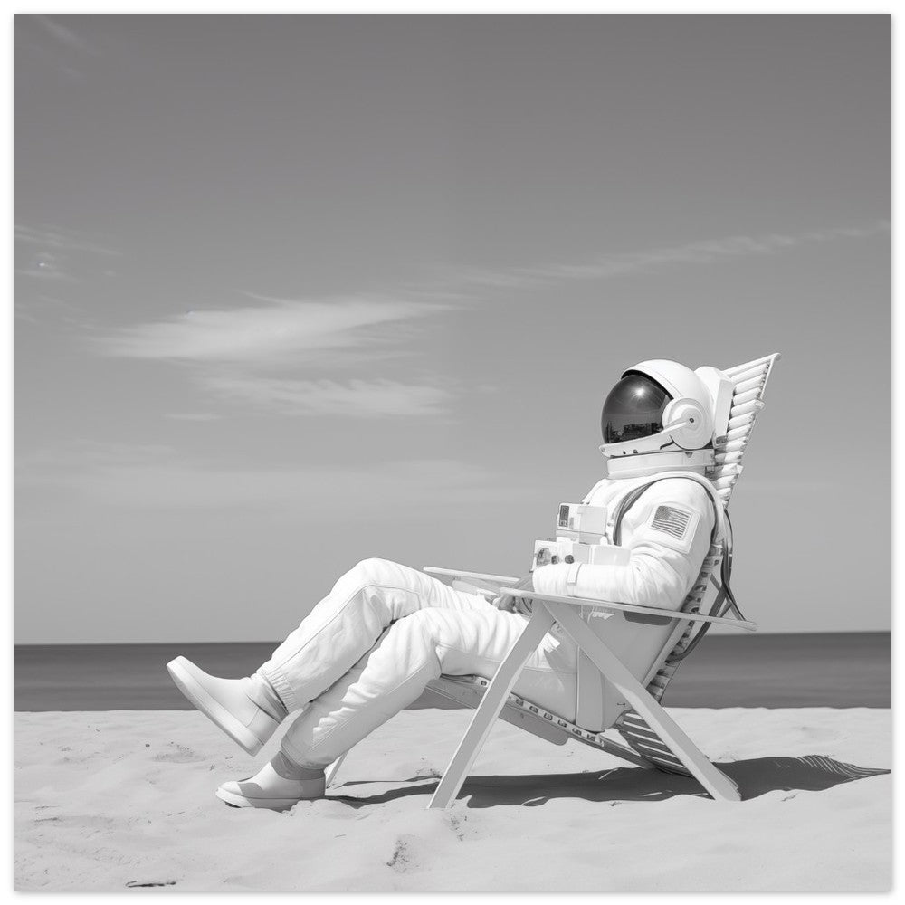 Ruhepause im All Poster 25x25 cm - Pixara