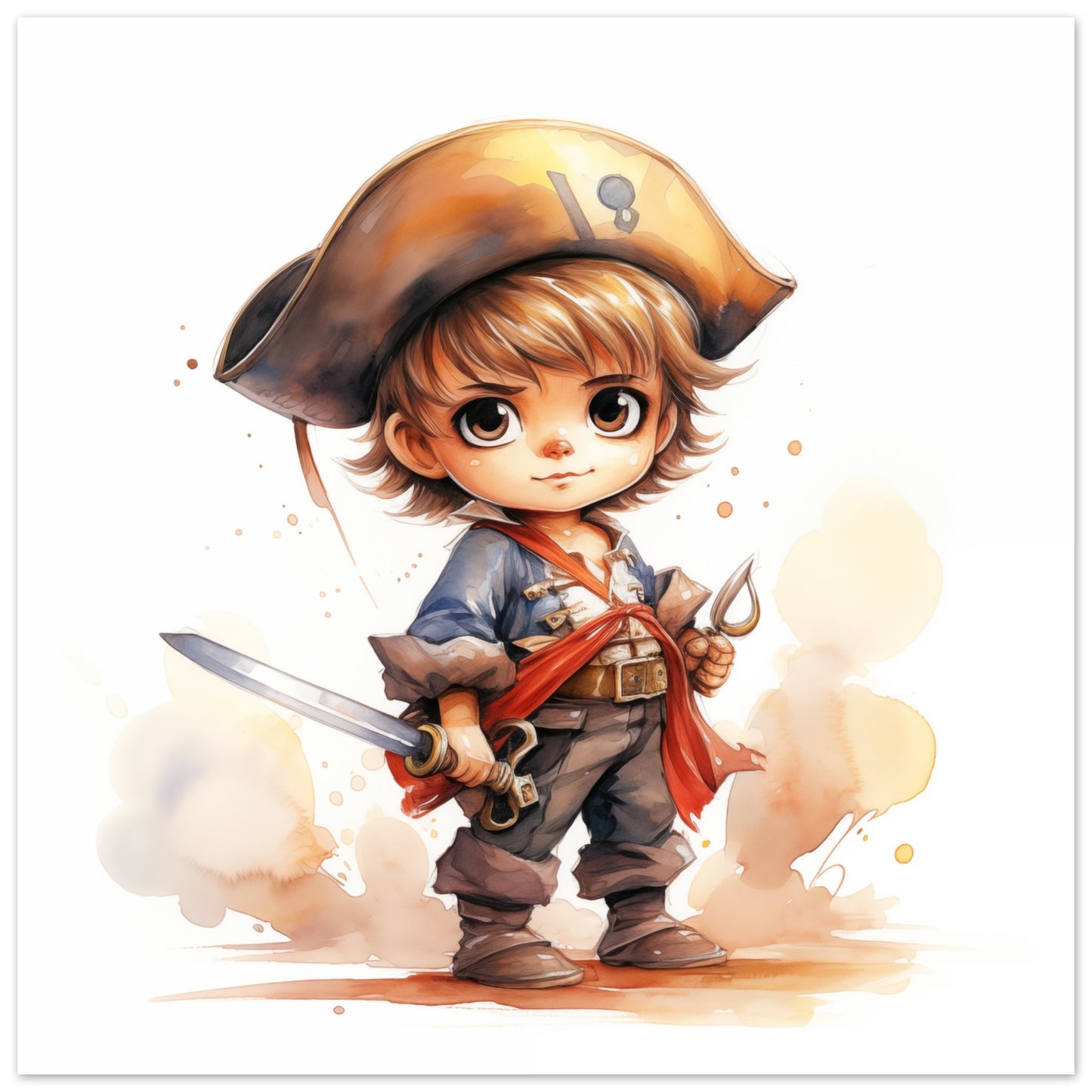 Pirat "Pete" Poster 25x25 cm - Pixara