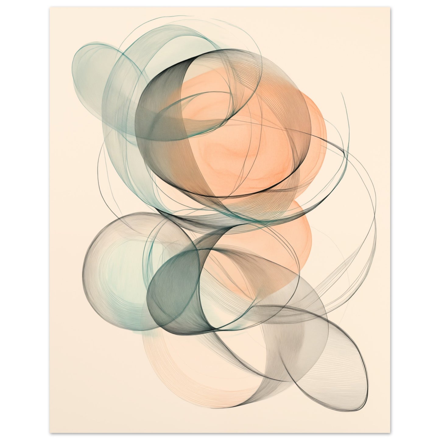 Transparente Kreise in Bewegung 40x50 cm - Pixara
