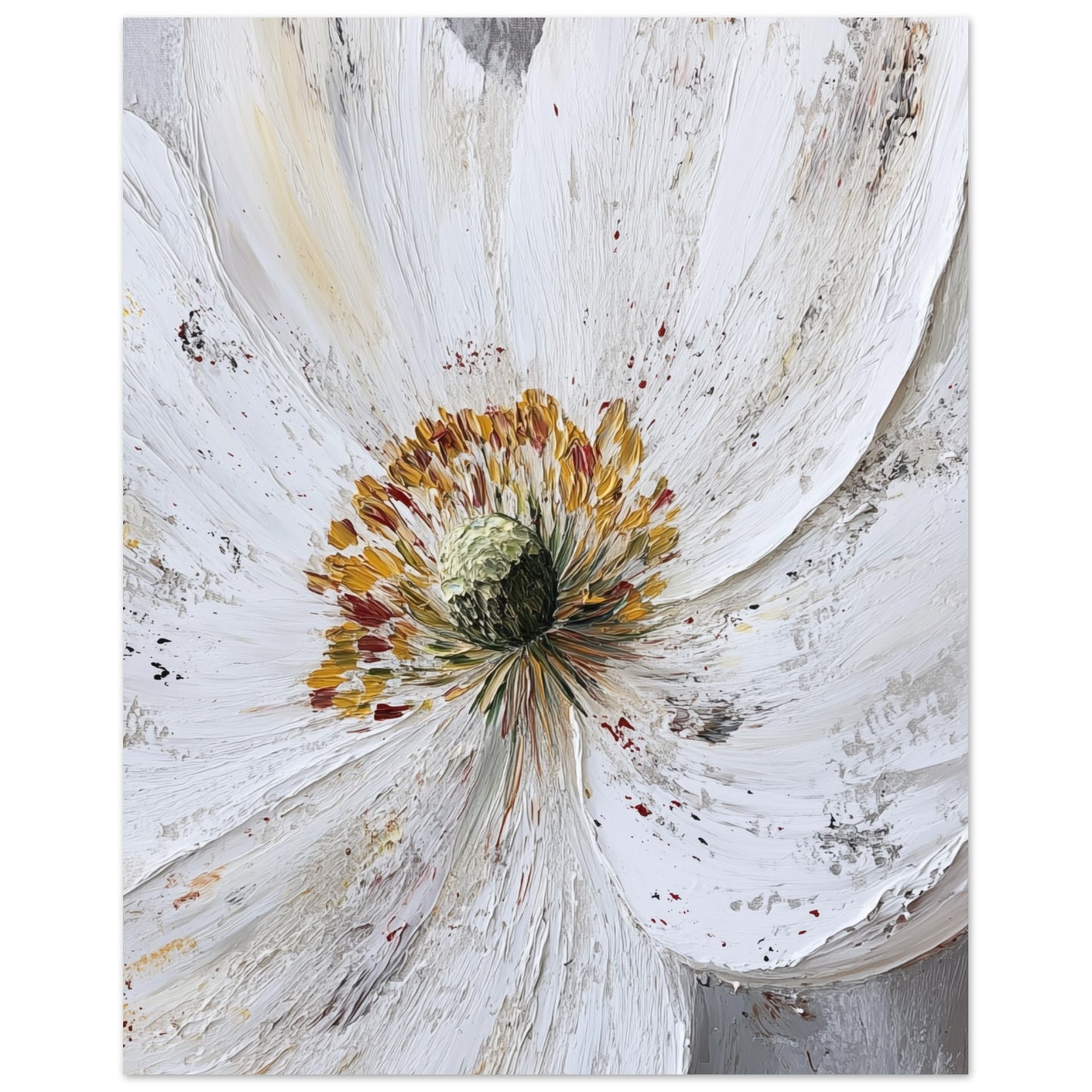 Weiße Blume in Nahaufnahme Poster 40x50 cm - Pixara