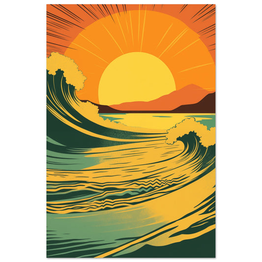 Retro Wellenglanz 60x90 cm - Pixara