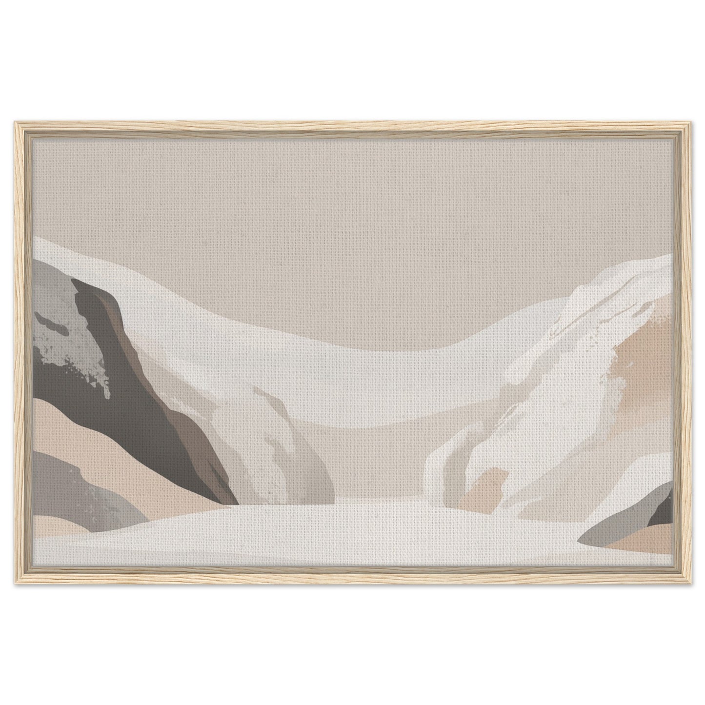 Serenity of Earth Tones | Gerahmte Leinwand Holzrahmen 60x90 cm - Pixara