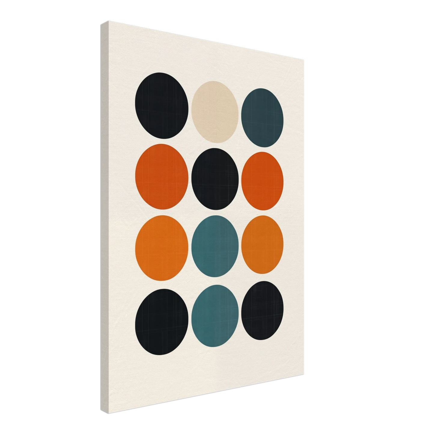 Retro Farbpalette mit Kreisen Leinwand 50x70 cm - Pixara