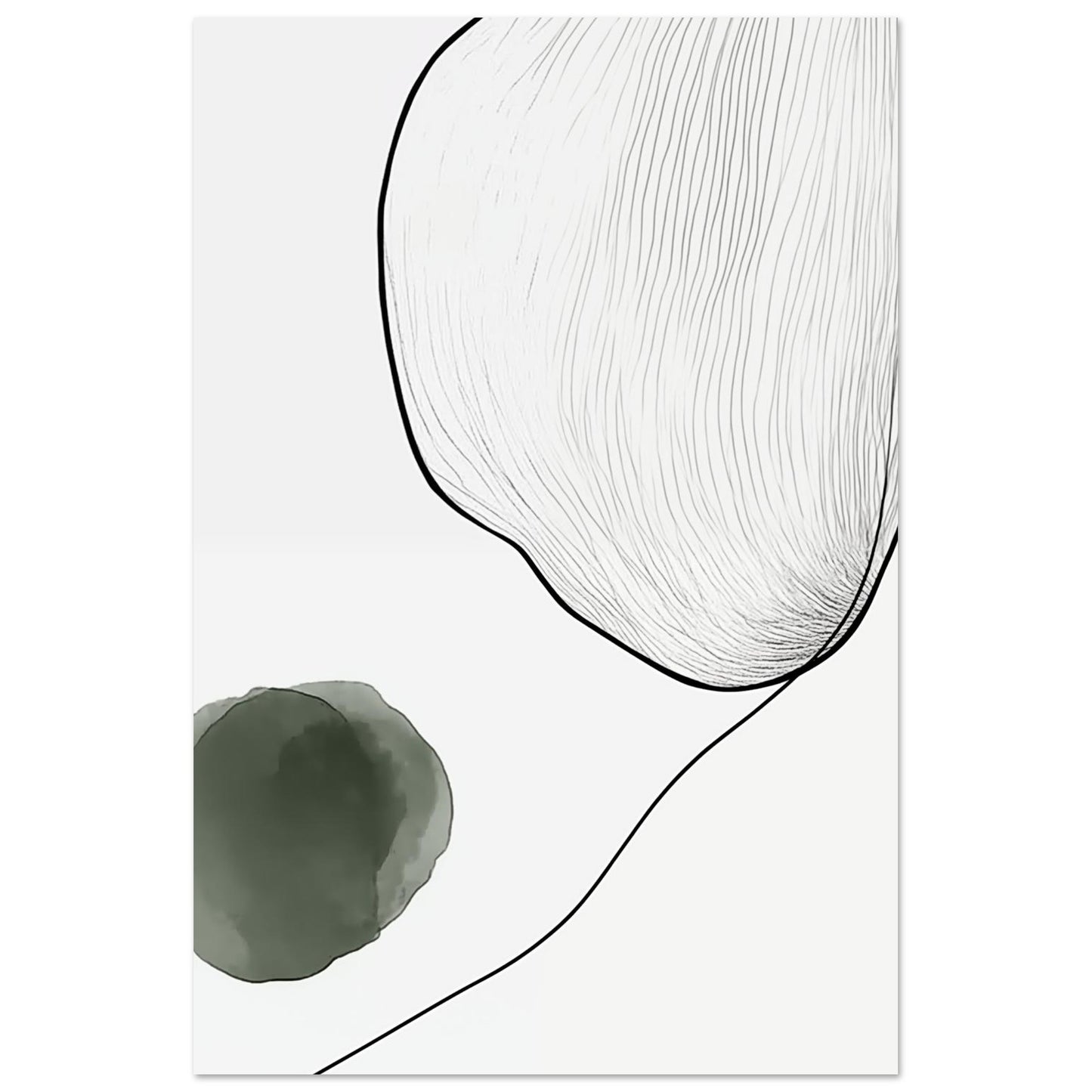 Verbindung in Stille – Abstrakte Linienkunst 60x90 cm - Pixara