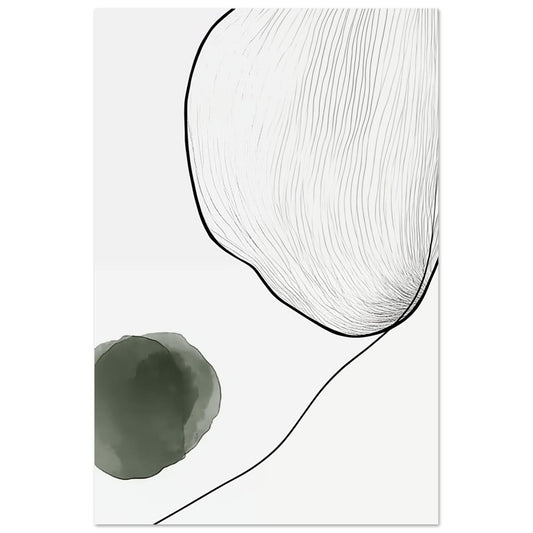 Verbindung in Stille – Abstrakte Linienkunst 60x90 cm - Pixara