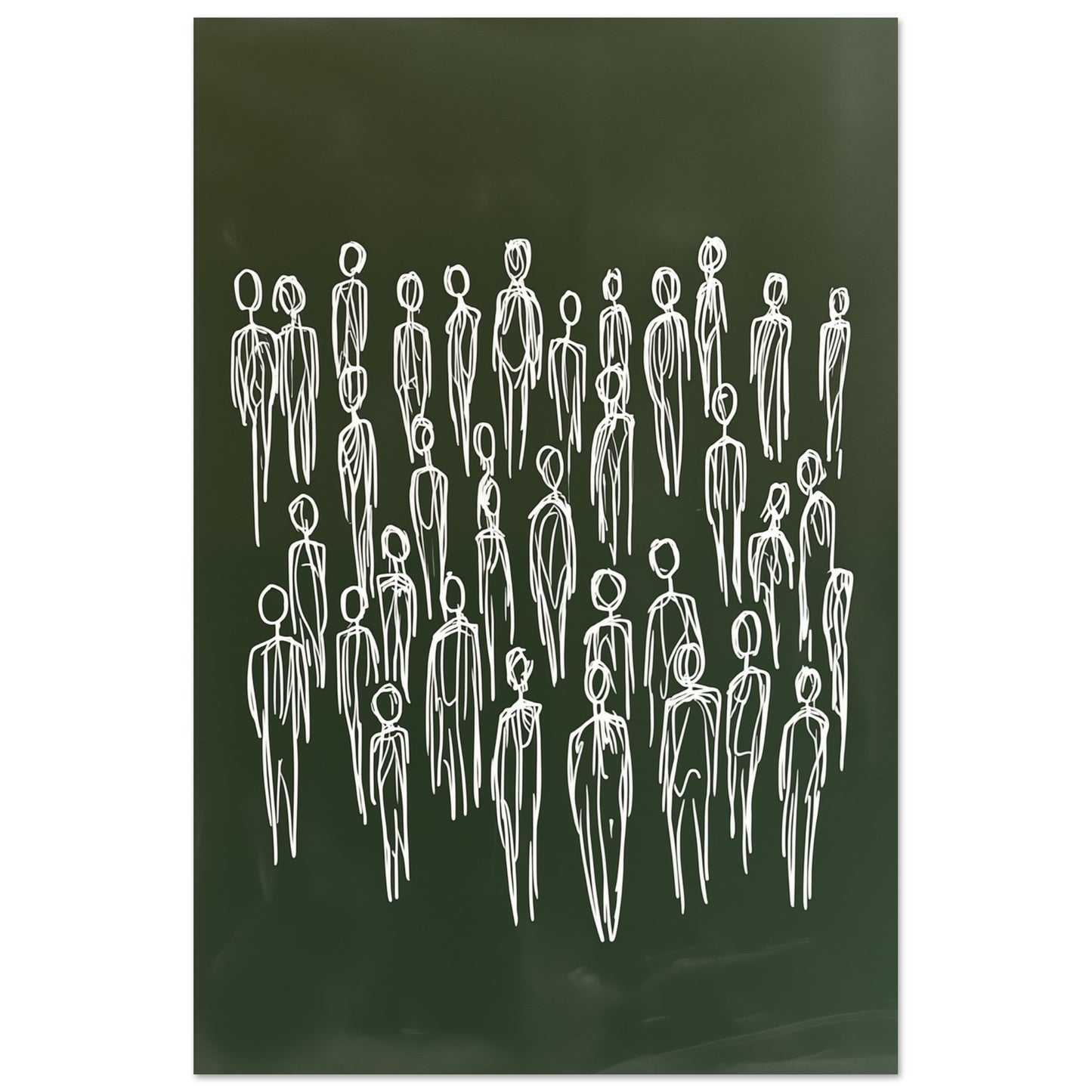 Die Menschenmenge Poster 60x90 cm - Pixara
