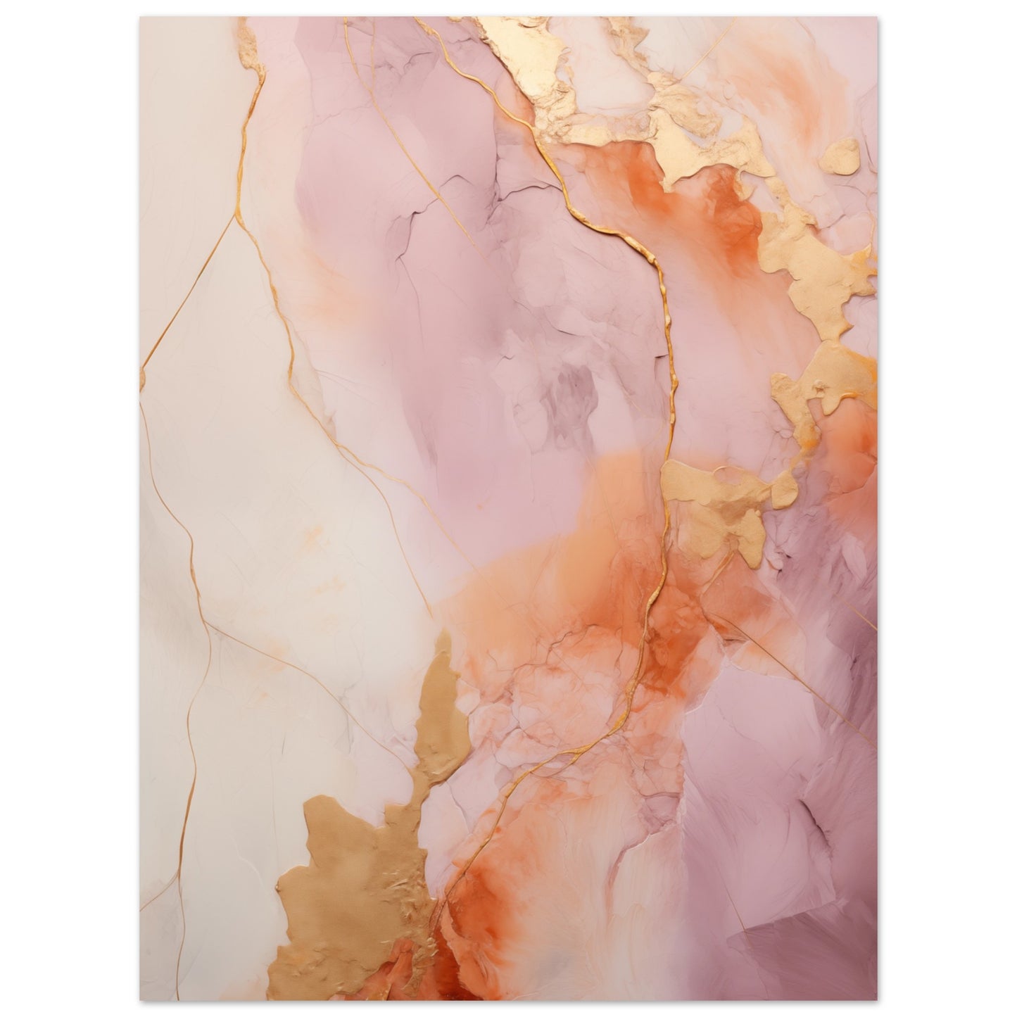 Lila-Gold Impasto Poster 30x40 cm - Pixara