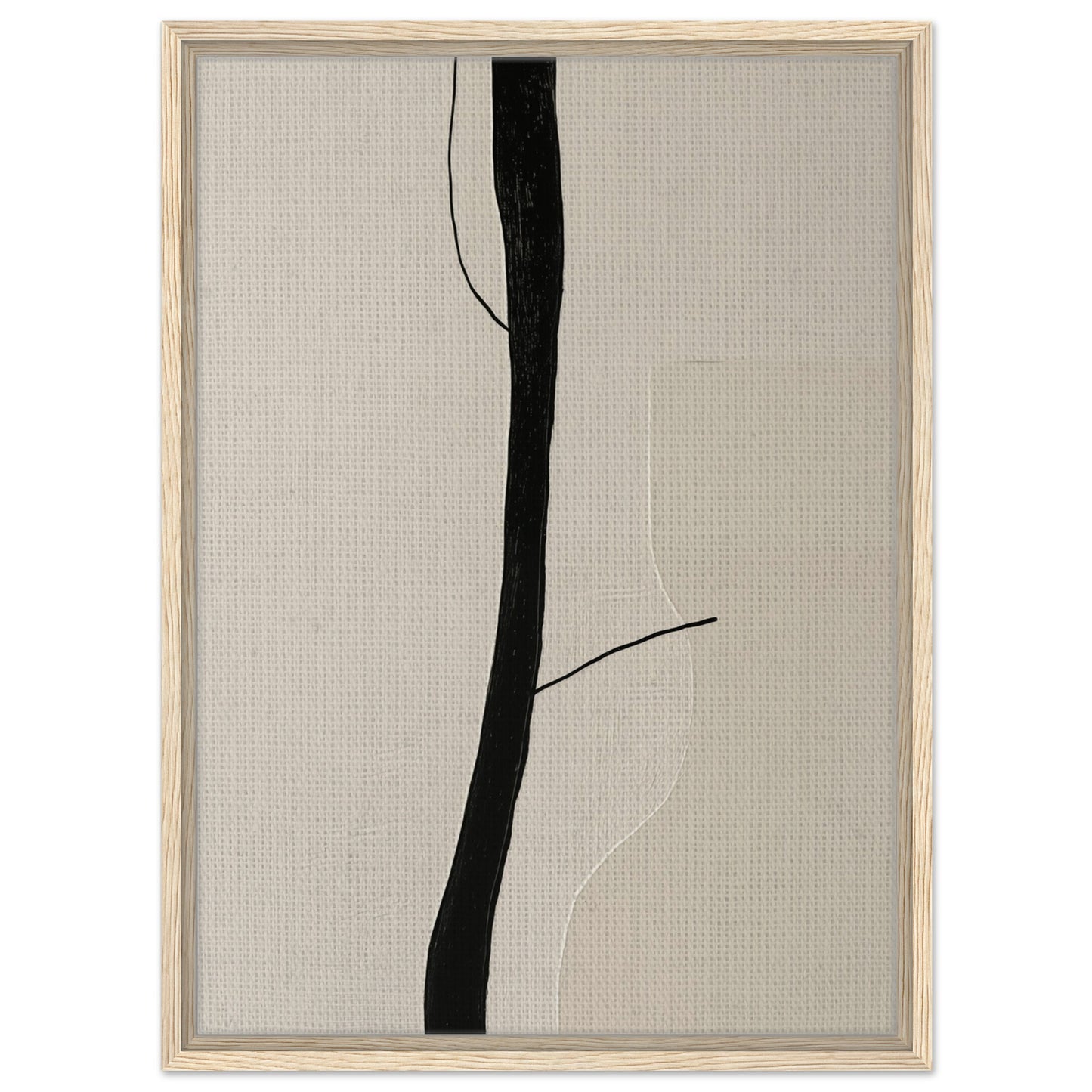 Zarte Linien der Natur | Gerahmte Leinwand 50x70 cm Holzrahmen - Pixara