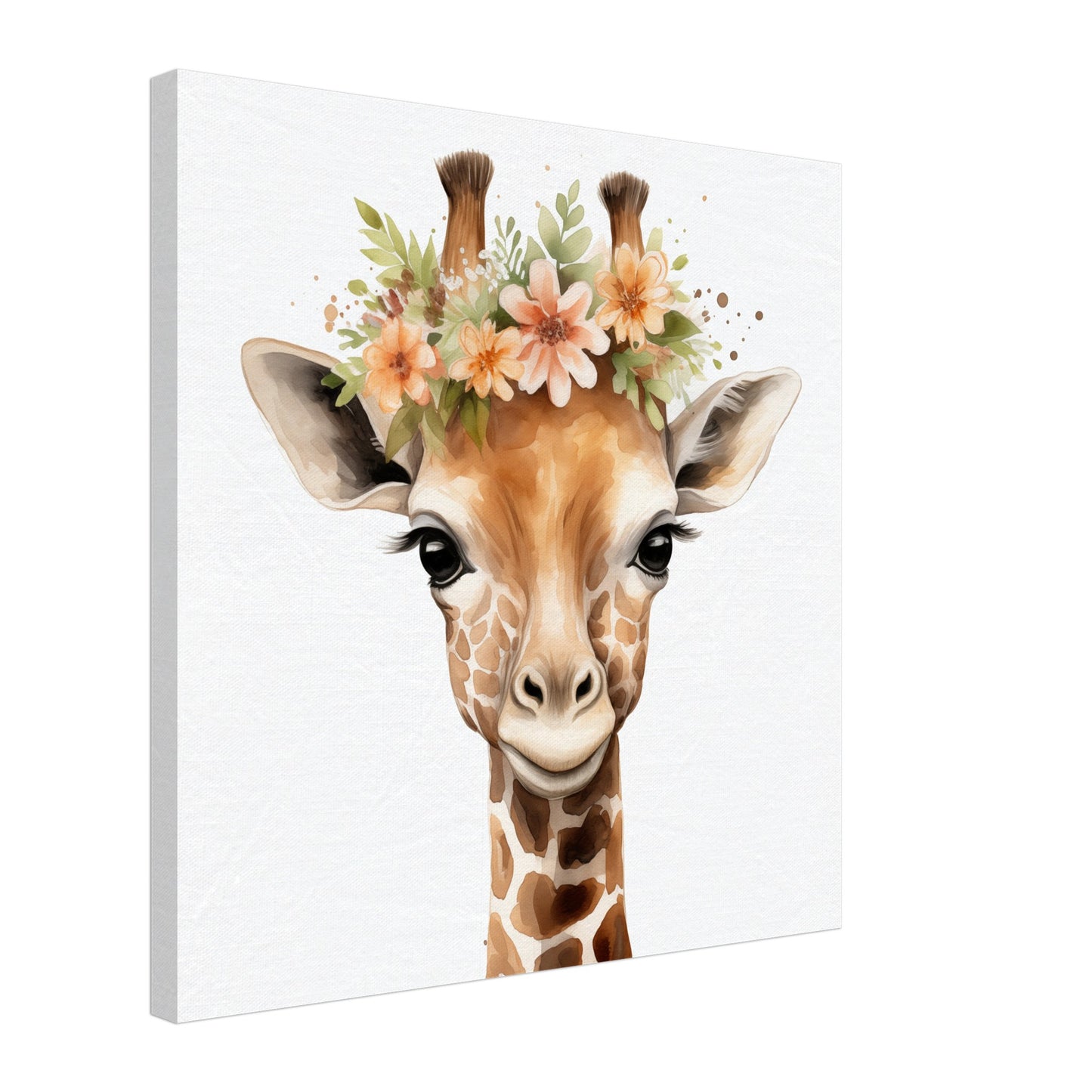 Giraffe "Giselle" Leinwand 50x50 cm - Pixara