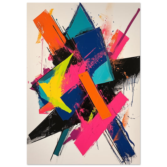 Abstrakte Explosion der Farben Poster 70x100 cm - Pixara