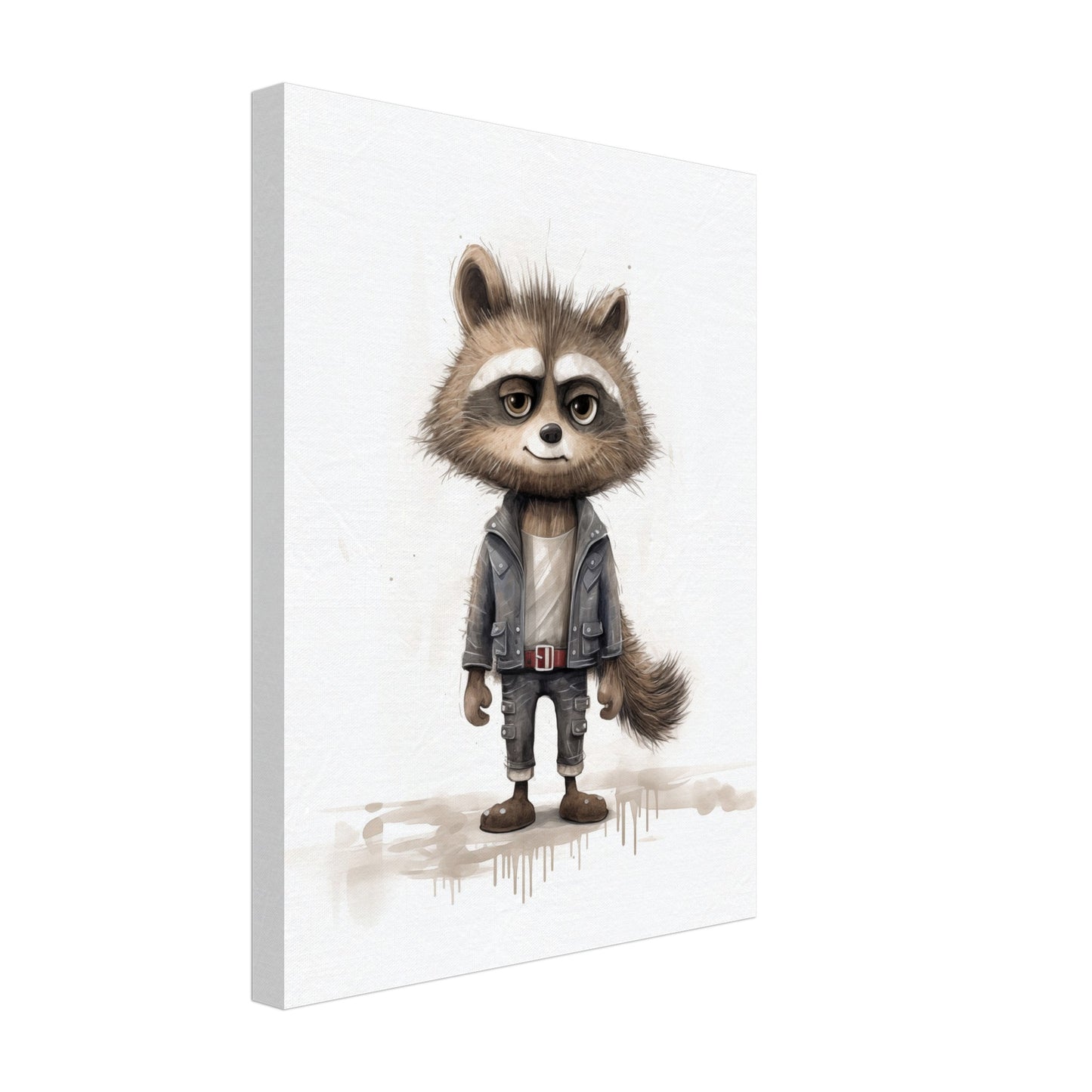 Waschbär "Rocko" Leinwand 30x40 cm - Pixara