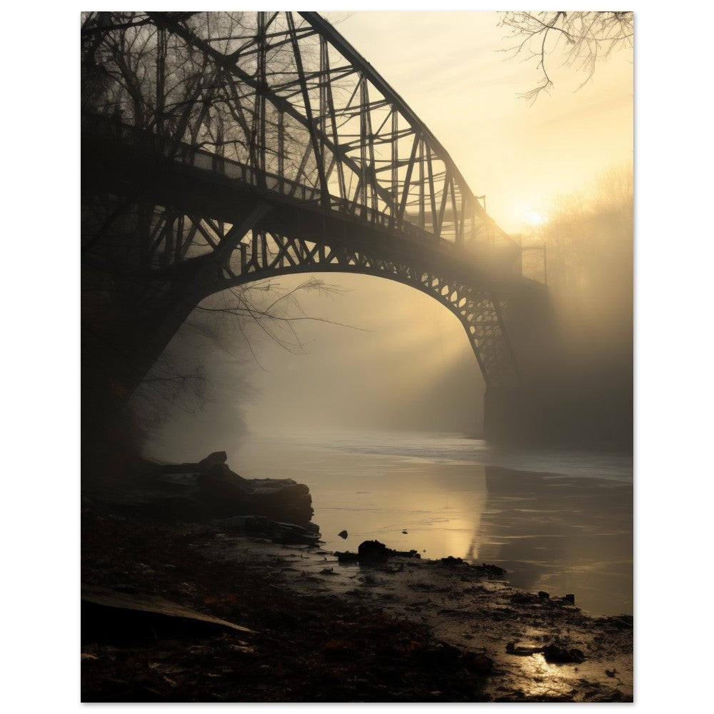 Morgendämmerung am Fluss 20x25 cm - Pixara