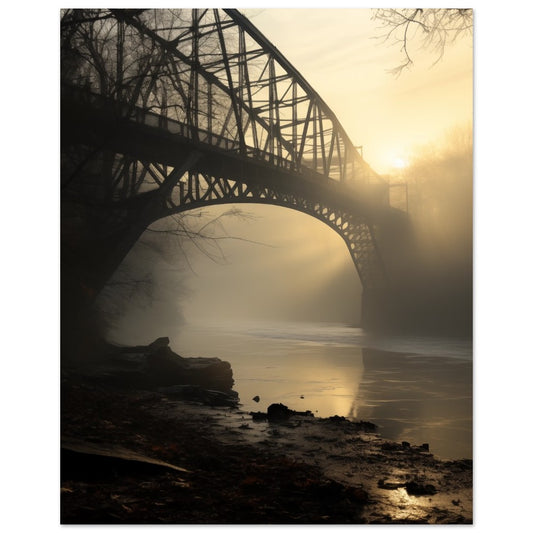 Morgendämmerung am Fluss 20x25 cm - Pixara
