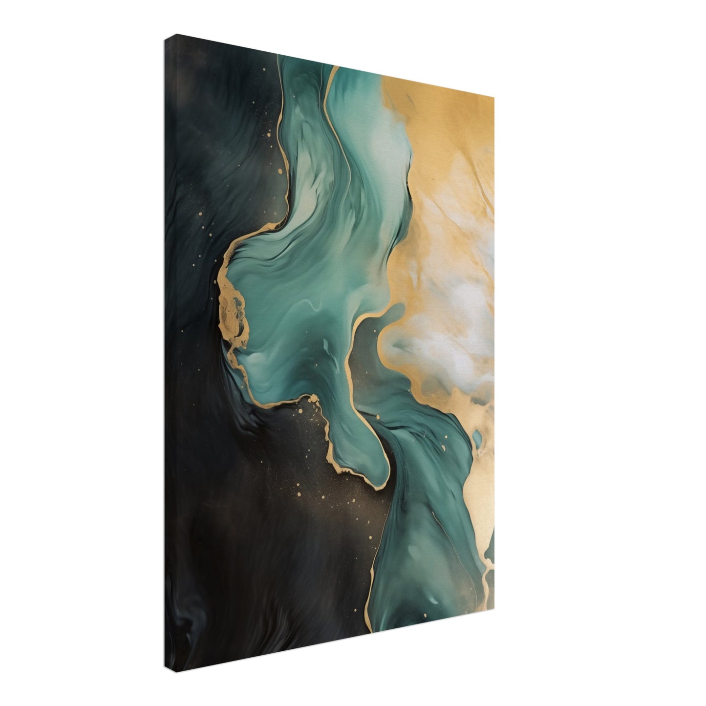 Celestial Aqua Flow Leinwand 50x70 cm - Pixara