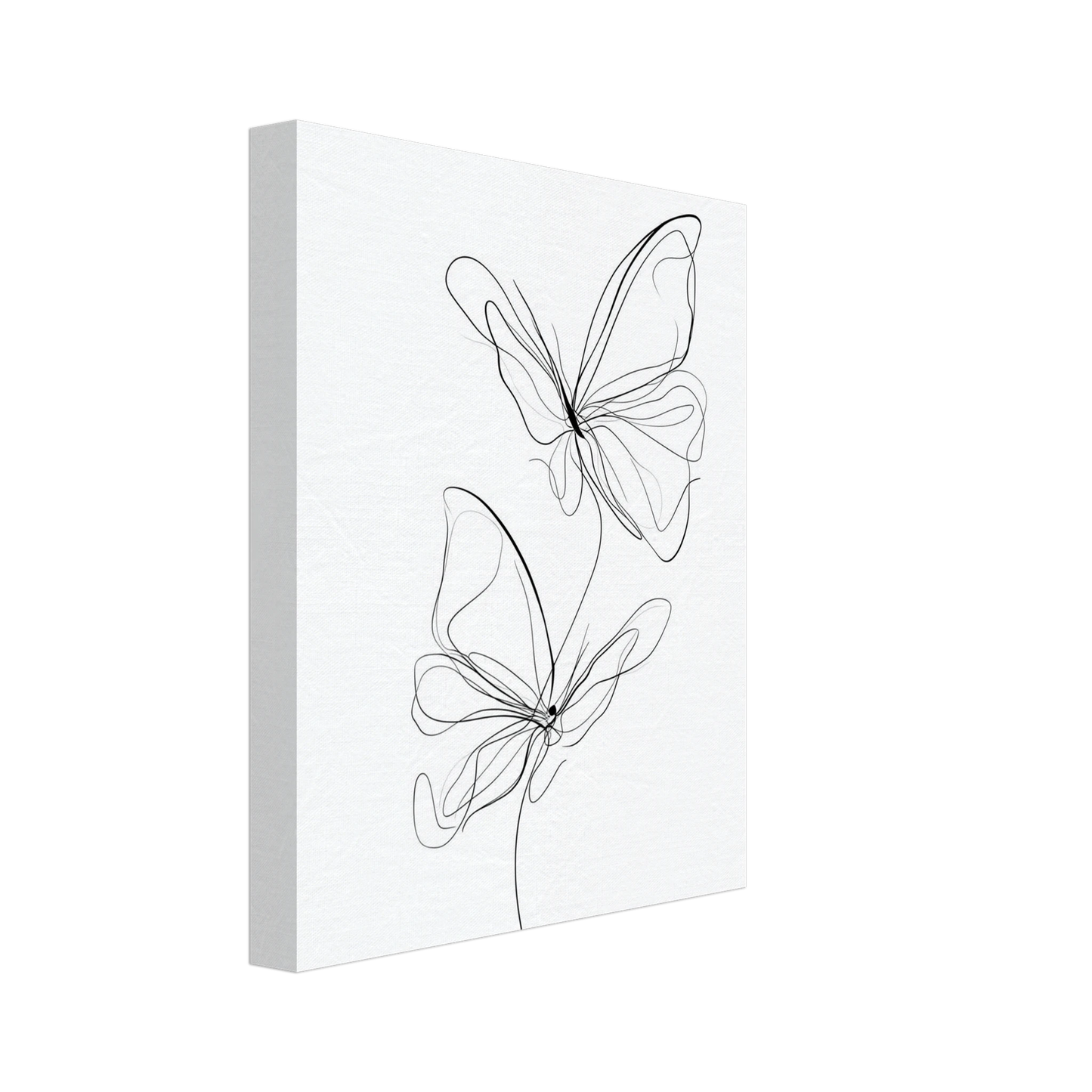 Federleicht – Schmetterlinge in Linie Leinwand 20x25 cm - Pixara