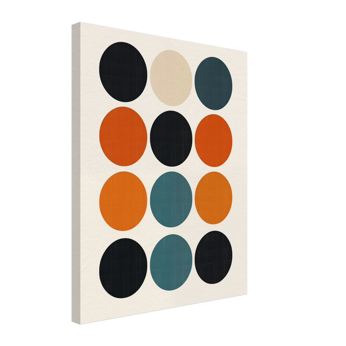 Retro Farbpalette mit Kreisen Leinwand 40x50 cm - Pixara